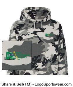 Independent Trading Co. Adult Hooded Camo Pullover Sweatshirt Design Zoom